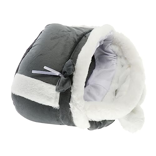 Amosfun Katzenrucksack Outdoor-katzenhaus Für Den Winter Rucksackträger Für Katzen Katzenstreu Hamster-Reisetasche Katzenhütte Flauschiges Katzenbett Igel Kätzchenbett Stoff Reisen 2 in 1 von Amosfun