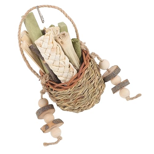 Amosfun Hamster Kauspielzeug Aus Naturmaterialien Woven Chew Toys Für Meerschweinchen Zahnpflege-Spielzeug Mundgesundheit Für Kleintiere Und Zwergkaninchen von Amosfun