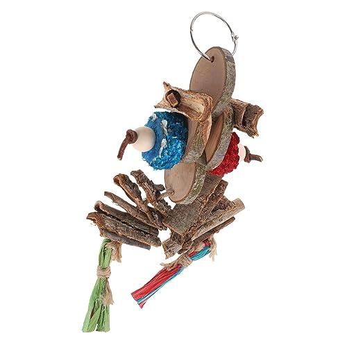 Amosfun Kauspielzeug Für Vögel Sittichspielzeug Zum Aufhängen Praktisches Vogelspielzeug Kauspielzeug Für Haustiere Spielzeug Trainieren DIY Vogelspielzeug Papagei Zubehör Hölzern von Amosfun