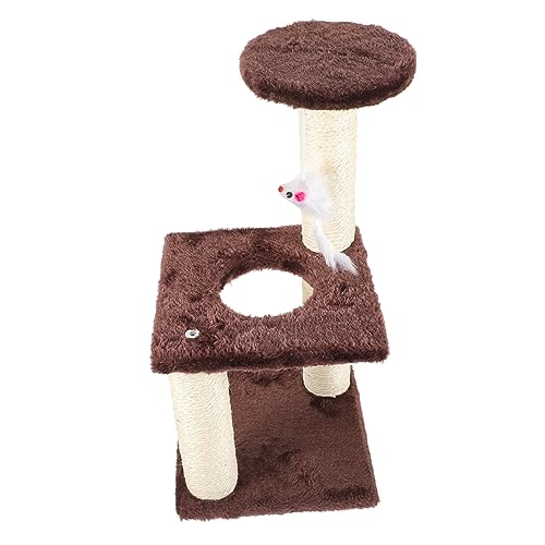 Amosfun Klettergerüst Für Katzen 3-lagiger Kratzbaum Katzenpfosten Für Wohnungskatzen Dekorativer Kratzbaum Für Kätzchen Katzenkratzer Für Den Innenbereich Haltegriff Haushalt MDF Amosfun Klettergerüst Für Katzen 3-lagiger Kratzbaum Katzenpfosten Für Wohnungskatzen Dekorativer Kratzbaum Für Kätzchen Katzenkratzer Für Den Innenbereich Haltegriff Haushalt MDF von Amosfun
