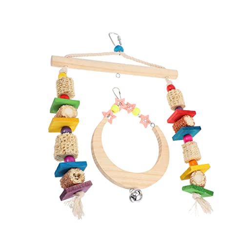 Amosfun Kletterspielzeug Papageienbissspielzeug Vogelzubehör sicher Ara-Käfig Spielset aus Holz Spielzeuge Kauspielzeug für Haustiere Papageienspielzeug hölzern Lieferungen Papageienkäfig Amosfun Kletterspielzeug Papageienbissspielzeug Vogelzubehör sicher Ara-Käfig Spielset aus Holz Spielzeuge Kauspielzeug für Haustiere Papageienspielzeug hölzern Lieferungen Papageienkäfig von Amosfun