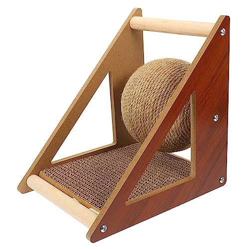 Amosfun Kratzbaum Für Katzen Katzenpost Katzenkratzen Drehbar Kratzbäume Für Wohnungskatzen Katze Sisal Wandmöbel Für Katzen Kätzchen Kratzbaum Katzenkratzer Aus Pappe MDF Kratzfest Boden von Amosfun