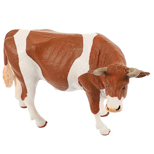 Amosfun Kuh-Modell Nutztiere Tierspielzeug Kuhfigur Hundespielzeug Für Haustiere Plüsch Hochlandkuh Kuh Figur Plastiktiere Kuhfigur Dekore Kuhfiguren PVC von Amosfun