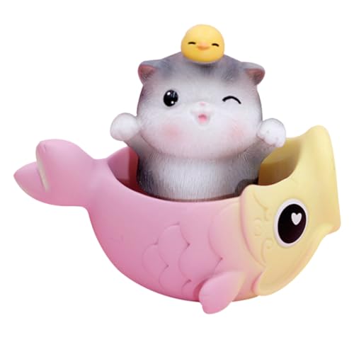 Amosfun Lucky Cat Harz Ornamente Katzendekor Katzenspielzeug Spielzeugkatze Figur Katze Auto Aufkleber Katzenzubehör Autoaufkleber Kätzchen Plüsch Hallo Autozubehör von Amosfun