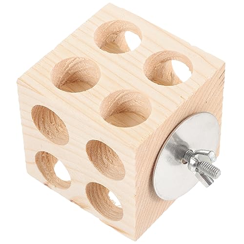 Amosfun Papagei Kauspielzeug Holz Vogel Puzzle Futtersuche Spielzeug Papagei Unterhaltung Vogel Beißen Spielzeug Vogel Sitzstange Ständer Haustier Vogel Spielzeug von Amosfun