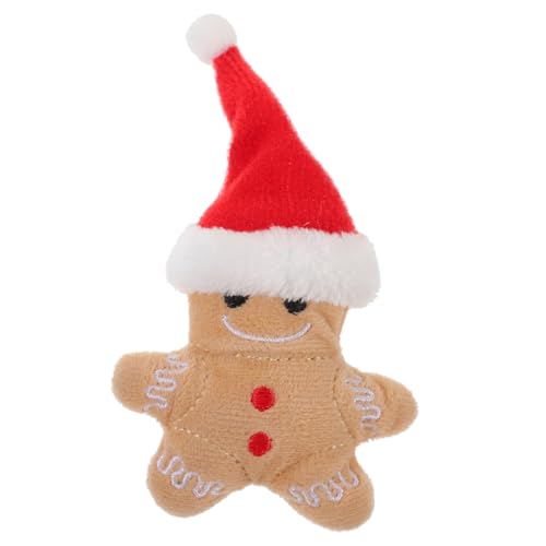 Amosfun Weihnachtliches Interaktives Katzenminze Spielzeug Weicher Kauspielzeug-lebkuchenmann Für Kätzchen Innenbereich Fördert Das Spielen Und Kauen Langeweile Und Unterstützt Die von Amosfun