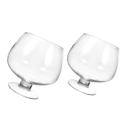 Amosfun Transparente Runde Goldfischschüssel Für Aquarien Dekoration Mikroskopische Wasserpflanzen Vase + Multifunktionale Betta Tank Für Tischdekoration von Amosfun