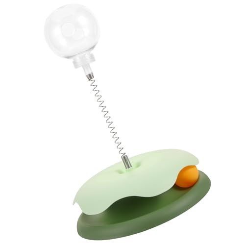 Amosfun Undichtes Ballspielzeug Katzen-Puzzle-Feeder Spielzeug Zum Füttern Von Hunden Interaktives Katzenspielzeug Spielzeug Zum Füttern Von Haustieren Spielzeugregal Beissen Plastik von Amosfun