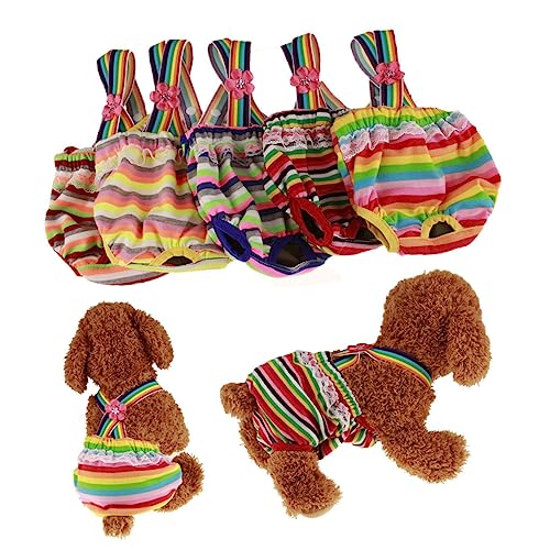Amosfun Hundeunterwäsche Für Hündinnen Baumwolle Hundewindel Gestreifte Physiologische Hose Mit Entzückenden Blumenbändern Größe Grau Amosfun Hundeunterwäsche Für Hündinnen Baumwolle Hundewindel Gestreifte Physiologische Hose Mit Entzückenden Blumenbändern Größe Grau von Amosfun