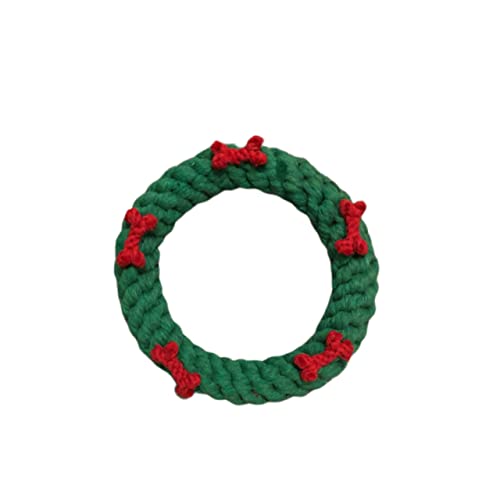 Amosfun Handgefertigtes Hundespielzeug Aus Baumwollseil Mit Weihnachtskreis Interaktives Kauspielzeug Für Welpen Und Puies Amosfun Handgefertigtes Hundespielzeug Aus Baumwollseil Mit Weihnachtskreis Interaktives Kauspielzeug Für Welpen Und Puies von Amosfun