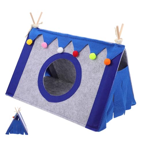 Amosfun Weihnachtsmeerschweinchenhaus Weihnachtshamsterversteck Weihnachtshamsterhaus Hamster Winterzelt Kaninchenverstecke für Hauskaninchen Atmungsaktives Hamsternest Kleine Tiere Hase von Amosfun