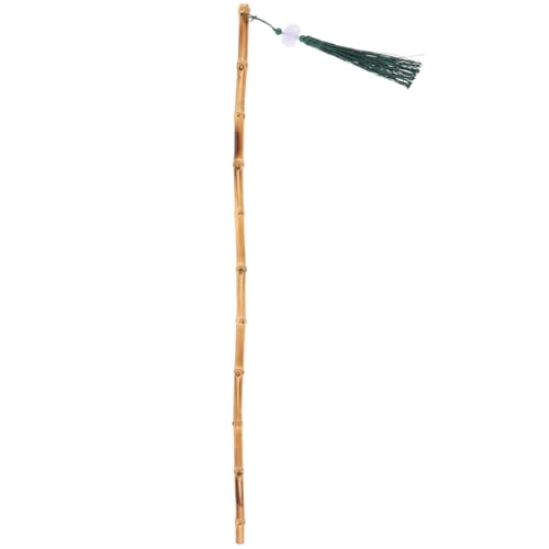 Amosfun Yoga-Stab Aus Holz Mehrzweck-Pranayama-Stab Aus Holz Langer Handgehaltener Disziplin-Stab Mit Quaste Leistungsstarker Holzstab Für Heimdekorationen von Amosfun