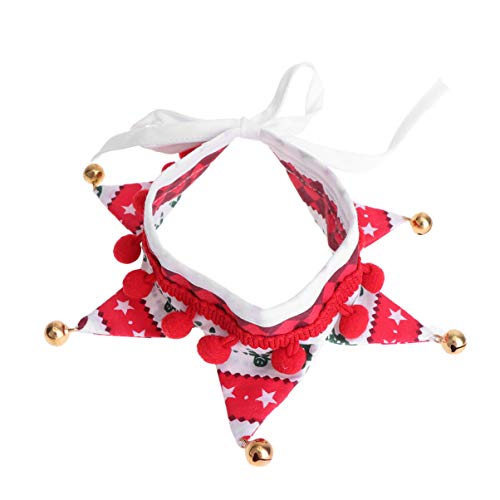 Weihnachten hundehalsband mit Glocken Schneeflocke pet Kragen hundehals schal kostü Urlaub zubehör für pet Party Weihnachten Festival () von Amosfun