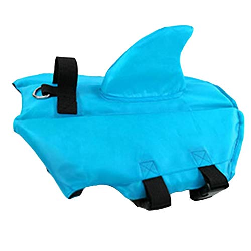 AMOYER Hundeschwimmweste Swimwear Sommer-Sicherheit Haifischform Hundeschwimmweste Neuheit Hund Badeanzug Haustier-Kleidung M von AMOYER