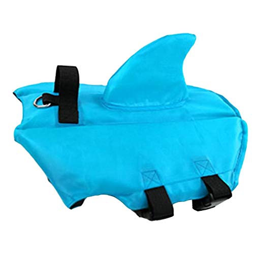 Amoyer Hundeschwimmweste Swimwear Sommer-Sicherheit Haifischform Hundeschwimmweste Neuheit Hund Badeanzug Haustier-Kleidung M von AMOYER