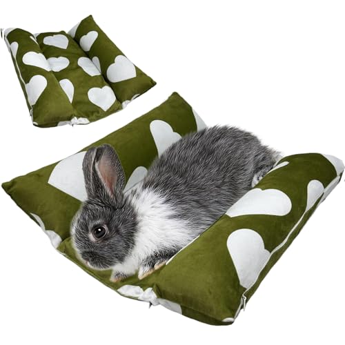 Amremsu Weiches Kaninchenbett, 41 x 45 cm, abnehmbares und waschbares weiches Kaninchenbett, verdicktes und weicheres Kaninchenbett, doppelseitiges Plüsch, Kaninchen, konkaves Bett, kleine Betten für von Amremsu