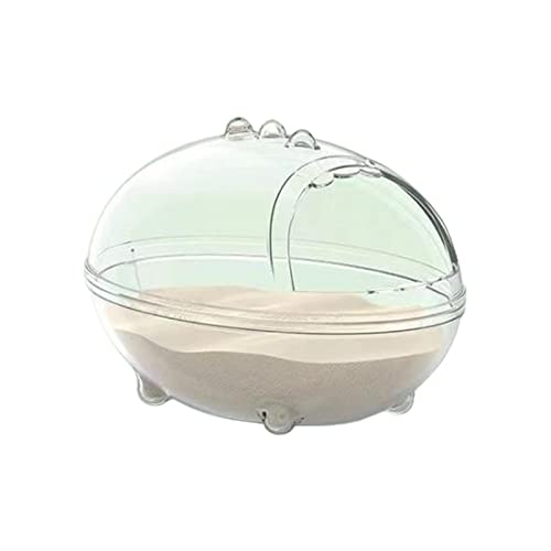 Badesandbehälter für Hamster Kunststoff Badezimmer Transparente Box Badespielzeug Zubehör für Igel Kleintier Hamster Badesandschale Badezimmer Sandkasten Haus Badesandbehälter für Hamster von Amsixo