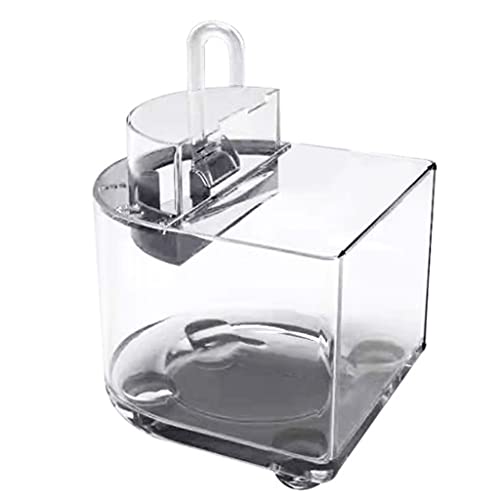 Mini-Aquarium für Aquarien, Desktop-Fischschalen für kleine Fische, klarer Wasserfallauslass mit 2,5 W leisem Filter, für den Schreibtisch, Betta-Wasserfall von Amsixo