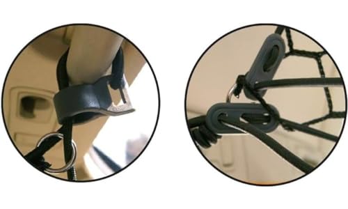 Croci – Hunde-Auto-Trennwand, elastisches Auto-Sicherheitsnetz für Haustiere, verstellbare Haken inklusive, für die Reise, 28 x 11 x 5 cm, schwarz von Croci