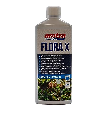 Amtra Flora X - Eisen- und Spurenelementzusatz für Aquarien, Dünger für Aquarienpflanzen, für Süßwasser, 1000 ml von Amtra