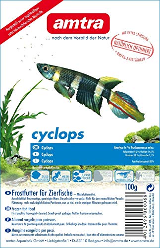 Amtra Cyclops Blister 10x100g (1kg) - Fischfutter für Zierfische, Jungfische, Garnelen - Geschmacklos - 1 kg von Amtra