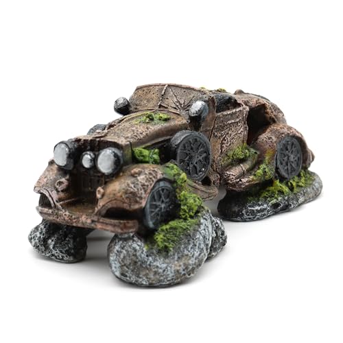 Amtra Deko Automobile Vintage Aquarium-Dekoration für Süßwasser und Meerwasser aus Harz, für Aquarien und Fischbecken, ungiftig, 10,7 x 17,5 x 7,5 cm von Amtra