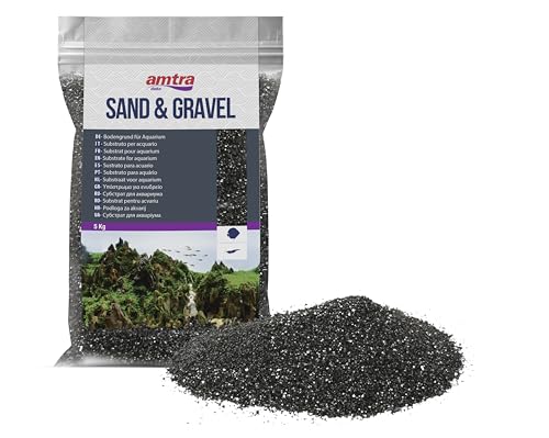 Amtra Sand und Kies für helle schwarze Aquarien, 5 kg von Amtra