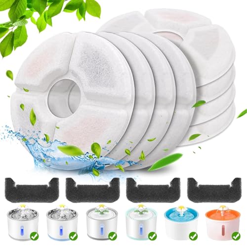 Katzenbrunnen Filter, Filter für Katzenbrunnen, 12 Stück Ersatzfilter, für 1,6/2,4L Trinkbrunnen Dreifaches Filtersystem Aktivkohlefilter für Katze Wasserbrunnen Katzenbrunnen Filter, Filter für Katzenbrunnen, 12 Stück Ersatzfilter, für 1,6/2,4L Trinkbrunnen Dreifaches Filtersystem Aktivkohlefilter für Katze Wasserbrunnen von Amusingtao