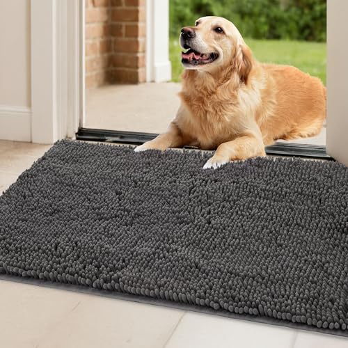 Amyracel Saugfähige Hunde-Fußmatte für schlammige Pfoten, 152,4 x 91,4 cm, rutschfest, waschbar, Fußmatte für den Innenbereich, schnell trocknend, Chenille, Haustiereingangsteppich für den Amyracel Saugfähige Hunde-Fußmatte für schlammige Pfoten, 152,4 x 91,4 cm, rutschfest, waschbar, Fußmatte für den Innenbereich, schnell trocknend, Chenille, Haustiereingangsteppich für den von Amyracel