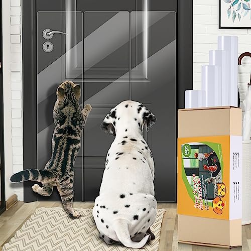 AnExer Kratzschutz Katze Tape 4pcs*25x100cm, Kratzschutz Tür kratzschutz Sofa Katze PVC Transparent Selbstklebend, Antikratzfolie Katze Hunde für Möbel Couch Tür Wand Tischecken Autositze Fenster AnExer Kratzschutz Katze Tape 4pcs*25x100cm, Kratzschutz Tür kratzschutz Sofa Katze PVC Transparent Selbstklebend, Antikratzfolie Katze Hunde für Möbel Couch Tür Wand Tischecken Autositze Fenster von AnExer