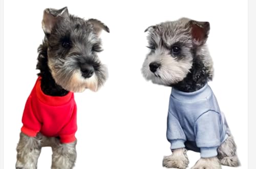 Hundepullover für Katzen und Hunde, unbehaart, Baumwolle, Haustierkleidung, Pullover, Kätzchen-T-Shirts mit Ärmeln, für Katzen und kleine Hunde, Rot + Blau, Größe L Hundepullover für Katzen und Hunde, unbehaart, Baumwolle, Haustierkleidung, Pullover, Kätzchen-T-Shirts mit Ärmeln, für Katzen und kleine Hunde, Rot + Blau, Größe L von AnHome