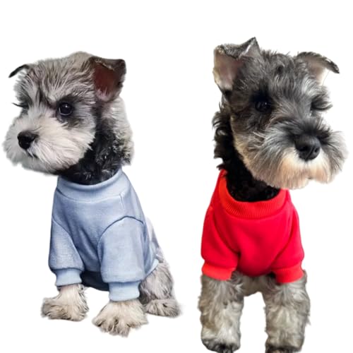 Hundepullover für Katzen und Hunde, unbehaart, Baumwolle, Haustierkleidung, Pullover, Kätzchen-T-Shirts mit Ärmeln, für Katzen und kleine Hunde, Rot + Blau, Größe M Hundepullover für Katzen und Hunde, unbehaart, Baumwolle, Haustierkleidung, Pullover, Kätzchen-T-Shirts mit Ärmeln, für Katzen und kleine Hunde, Rot + Blau, Größe M von AnHome