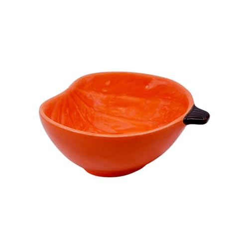 AnRui Keramik Hamster Futternapf Leicht zu Reinigen Spritzwassergeschützt Kleintier Schüssel für Hamster/Meerschweinchen/Chinchilla/Igel/Hund/Katze (Kürbis) von AnRui