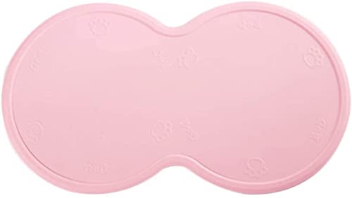 Anawakia Napfunterlage Silikon Futtermatte Wasserdicht Anti Rutsch Tiernahrung Matte für Hunde und Katzen Fütterungsmatte Silikonmatte Fressnapfunterlage 48 x 27 cm (Rosa) von Anawakia