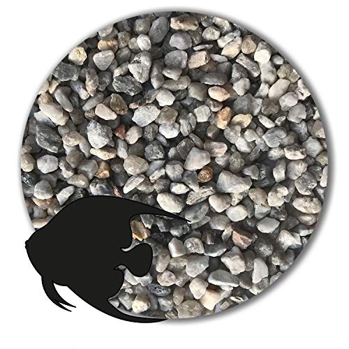 Anbobo 12,5 kg Aquariumsand Aquariumkies Aquariensand hellgrau große Auswahl 10 Körnungen (5,6-8,0 mm) von Anbobo