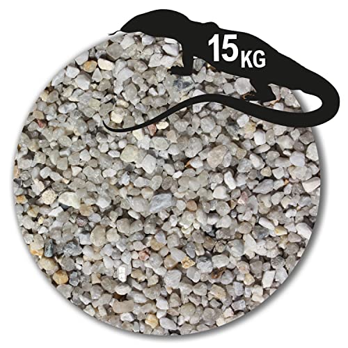 Anbobo Müller GmbH - Terrarien Sand/Terrarien Kies - 15 KG - 3,15-5,6mm hellgrau grau mehrfach gewaschen hochrein Deutsche Zertifizierung von Anbobo