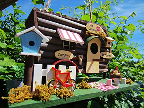 Hüwüknü Nistkasten Campingwagen, Vogelhaus zum Aufhängen, für Singvögel wie Spatzen, Meisen, Handarbeit aus Holz, bunt Hüwüknü Nistkasten Campingwagen, Vogelhaus zum Aufhängen, für Singvögel wie Spatzen, Meisen, Handarbeit aus Holz, bunt von Hüwüknü