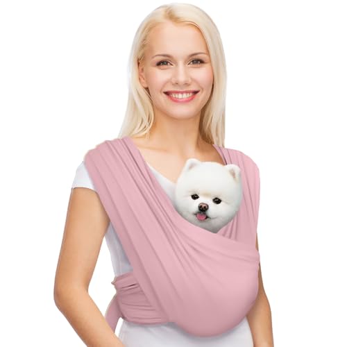 AnccoPlus Hundetragetaschen für kleine Hunde, nach vorne gerichtete Hundetragetasche, freihändige Katzentragetasche, größenverstellbar, reduziert Rückenschmerzen, Premium-Baumwolle, sichere und weiche von AnccoPlus