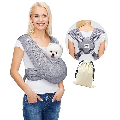 Hundetrage für kleine Hunde, nach vorne gerichtete Hundetragetasche, freihändiges Katzenschmerzen, größenverstellbar, reduziert Rückenschmerzen, weiche Baumwolle, Premium-Hundetuch (Plus, Heather Hundetrage für kleine Hunde, nach vorne gerichtete Hundetragetasche, freihändiges Katzenschmerzen, größenverstellbar, reduziert Rückenschmerzen, weiche Baumwolle, Premium-Hundetuch (Plus, Heather von AnccoPlus