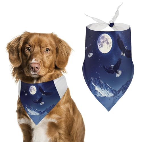 Bald Ea-gles Hundehalstuch, verstellbar, dreieckig, für kleine und mittelgroße Hunde und Katzen von Anceky