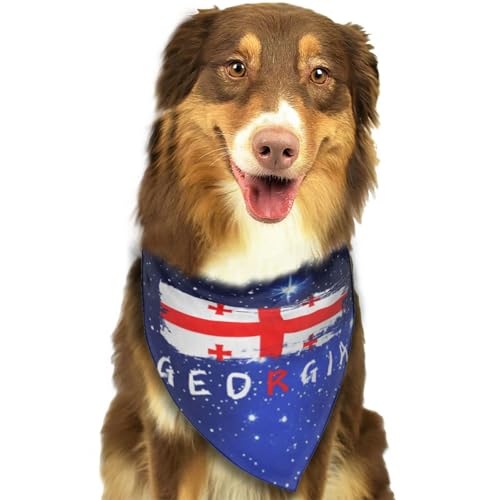 Georgien Georgische Flagge Weiches Hundehalstuch, Dreieckstuch, Haustierzubehör für Hunde und Katzen43 Georgien Georgische Flagge Weiches Hundehalstuch, Dreieckstuch, Haustierzubehör für Hunde und Katzen43 von Anceky