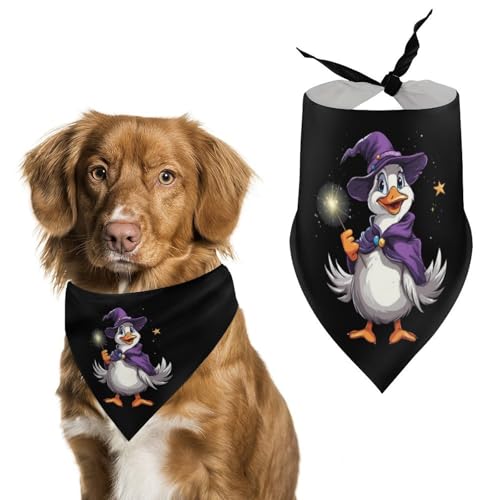 Goose Witch Hundehalstuch, verstellbar, dreieckig, für kleine und mittelgroße Hunde und Katzen von Anceky