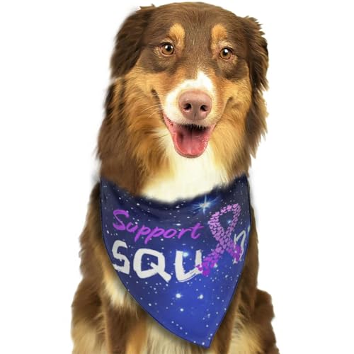Gynäkologische Krebs-Aufklärungsgruppe, lila Band, weicher Hunde-Bandana-Schal, dreieckiges Halstuch, Haustier-Zubehör für Hunde und Katzen86 von Anceky