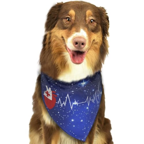Herzschlag der Tonga-Flagge für tongaischen Stolz, weiches Hunde-Bandana, dreieckiges Halstuch, Haustier-Zubehör für Hunde und Katzen29 von Anceky