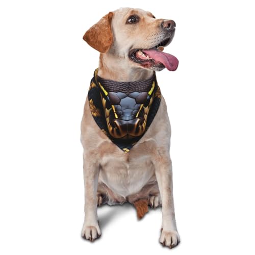 Hundehalstuch, Dreieckstuch, Haustierlätzchen für den täglichen Gebrauch und als Geburtstagsgeschenk für Katzen und Hunde, Ball Phyton Snake von Anceky