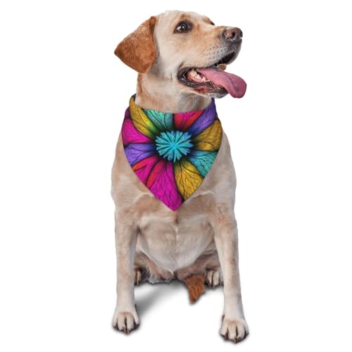 Hundehalstuch, Dreieckstuch, Haustierlätzchen für den täglichen Gebrauch und als Geburtstagsgeschenk für Katzen und Hunde, Mehrfarbig, schöne Blume Hundehalstuch, Dreieckstuch, Haustierlätzchen für den täglichen Gebrauch und als Geburtstagsgeschenk für Katzen und Hunde, Mehrfarbig, schöne Blume von Anceky