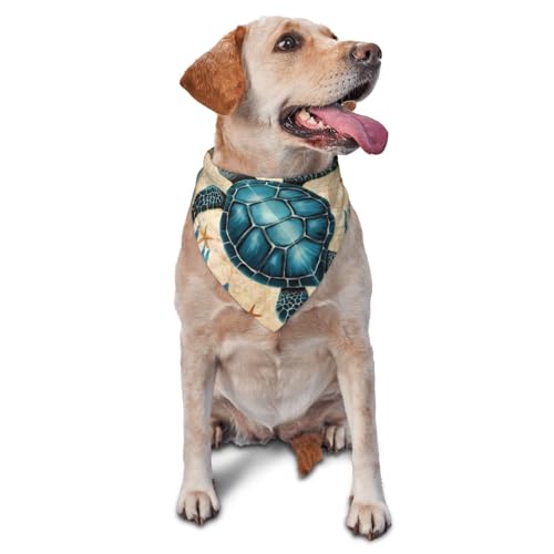 Hundehalstuch, Dreieckstuch, Haustierlätzchen für den täglichen Gebrauch und als Geburtstagsgeschenk für Katzen und Hunde – Aquarell-Meeresschildkröte Hundehalstuch, Dreieckstuch, Haustierlätzchen für den täglichen Gebrauch und als Geburtstagsgeschenk für Katzen und Hunde – Aquarell-Meeresschildkröte von Anceky