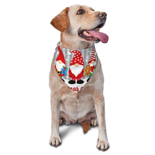 Hundehalstuch, Dreieckstuch, Haustierlätzchen für den täglichen Gebrauch und als Geburtstagsgeschenk für Katzen und Hunde – Frohe Weihnachten, Zwerg1 von Anceky