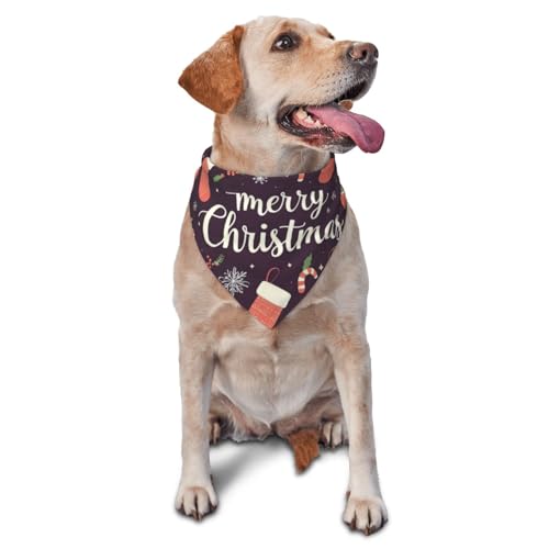 Hundehalstuch, Dreieckstuch, Haustierlätzchen für den täglichen Gebrauch und als Geburtstagsgeschenk für Katzen und Hunde – Frohe Weihnachten 2 Hundehalstuch, Dreieckstuch, Haustierlätzchen für den täglichen Gebrauch und als Geburtstagsgeschenk für Katzen und Hunde – Frohe Weihnachten 2 von Anceky