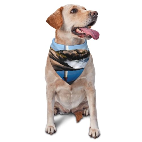 Hundehalstuch, Dreieckstuch, Haustierlätzchen für den täglichen Gebrauch und als Geburtstagsgeschenk für Katzen und Hunde – Leuchtturm Hundehalstuch, Dreieckstuch, Haustierlätzchen für den täglichen Gebrauch und als Geburtstagsgeschenk für Katzen und Hunde – Leuchtturm von Anceky